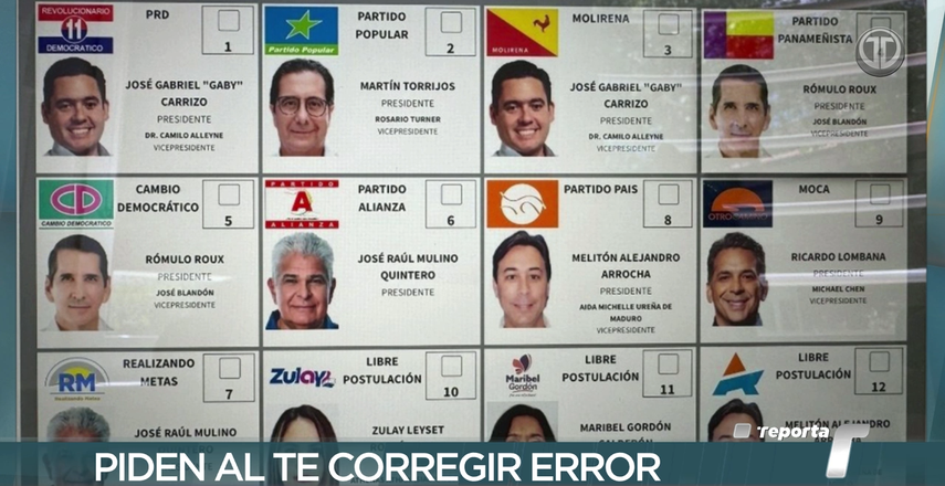 Denuncian error en la papeleta de votación para el cargo de presidente en el voto adelantado por internet.