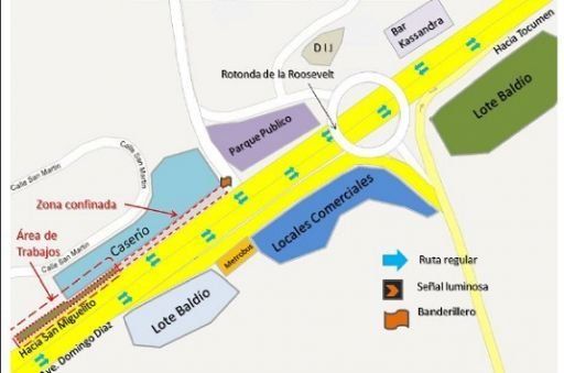 Anuncian trabajos de Reposición de losas en la Roosevelt