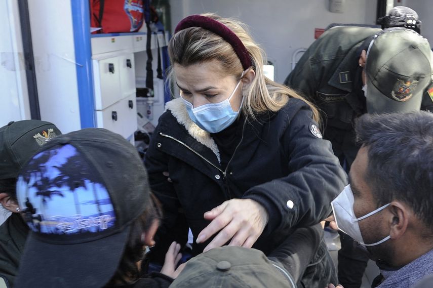 La expresidenta interina de Bolivia Jeanine Áñez.﻿