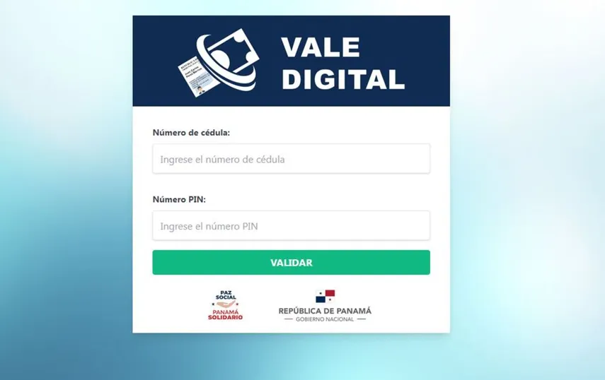 Plataforma del Vale digital 