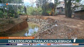 Molestia por trabajos en quebrada en El Nazareno de La Chorrera