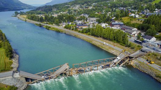 El puente de Noruega tenía una longitud de casi 150 metros.
