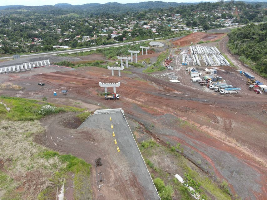 Vistas aéreas del proyecto de rehabilitación de la carretera Panamericana a la altura de Loma Cová.
