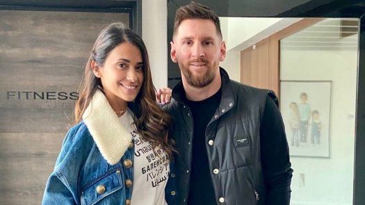 Leo Messi junto a su esposa Antonella Roccuzzo.