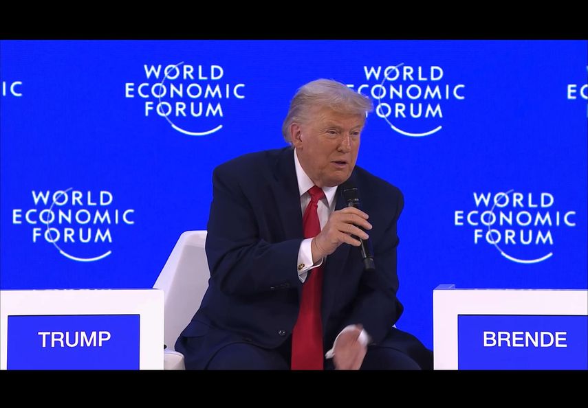 Donald Trump en el Foro Económico Mundial en Davos. Donald Trump en el Foro Económico Mundial en Davos.