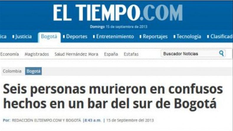 Mueren seis personas por aplastamiento en Bogotá
