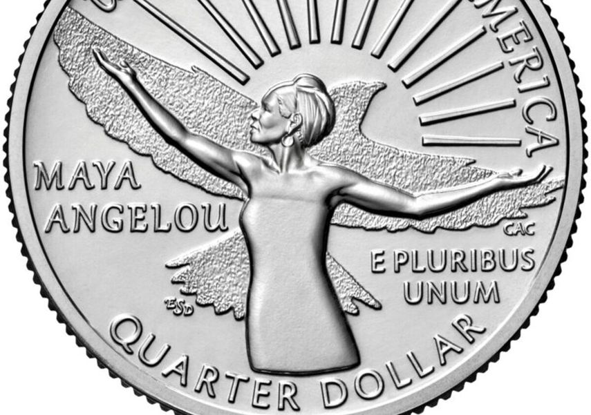 Moneda acuñada de Maya Angelou.