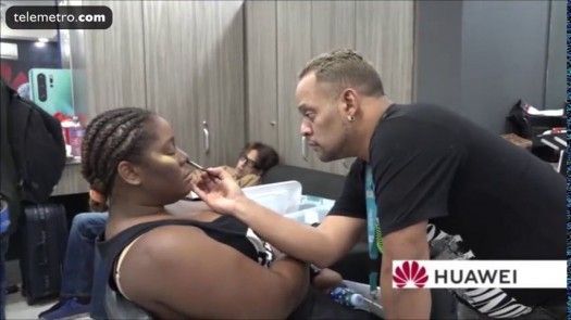 Beyoncé en la zona de makeup