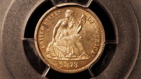 Moneda de 10 centavos de 1873 es vendida por 1