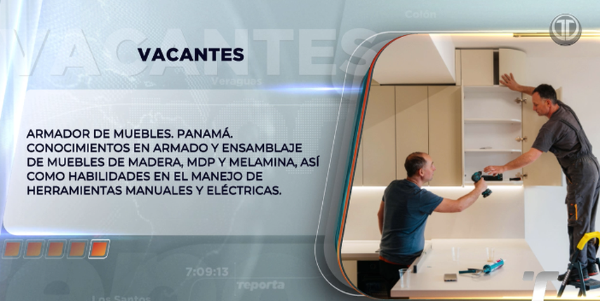 Vacantes disponibles por parte del MITRADEL.