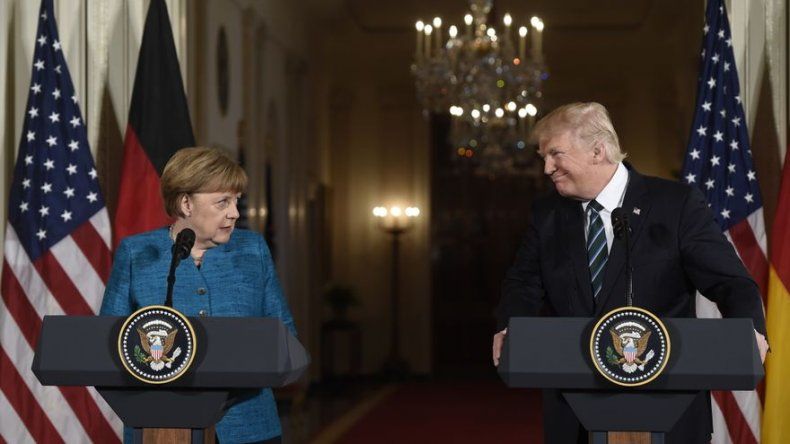 Trump y Merkel en gélida reunión evidenciaron amplias divergencias