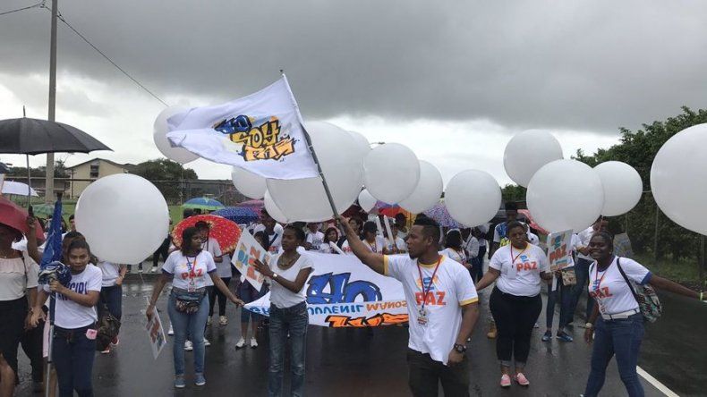 Yo soy la paz, claman durante marcha en la provincia de Colón