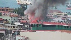 Se reporta un incendio en la ciudad de Colón
