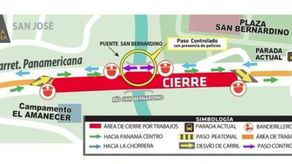 ¡Atención! En Panamá Oeste cerrarán dos carriles por construcción de línea 3 del Metro