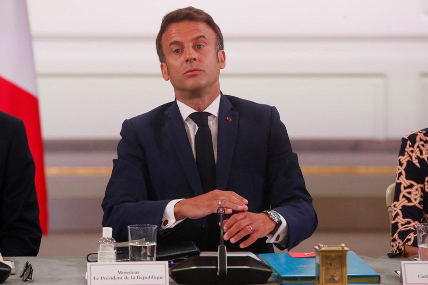 El presidente francés Emmanuel Macron﻿.