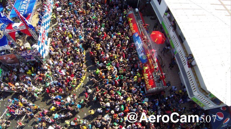 Imágenes aéreas del primer día de culecos en Las Tablas