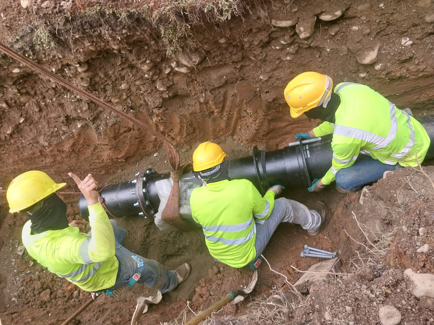 Imagen de los trabajos realizados por el IDAAN en la provincia de Chiriquí.
