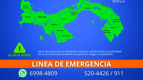 ¡Alerta verde del SINAPROC! Todo el territorio nacional está bajo aviso preventivo
