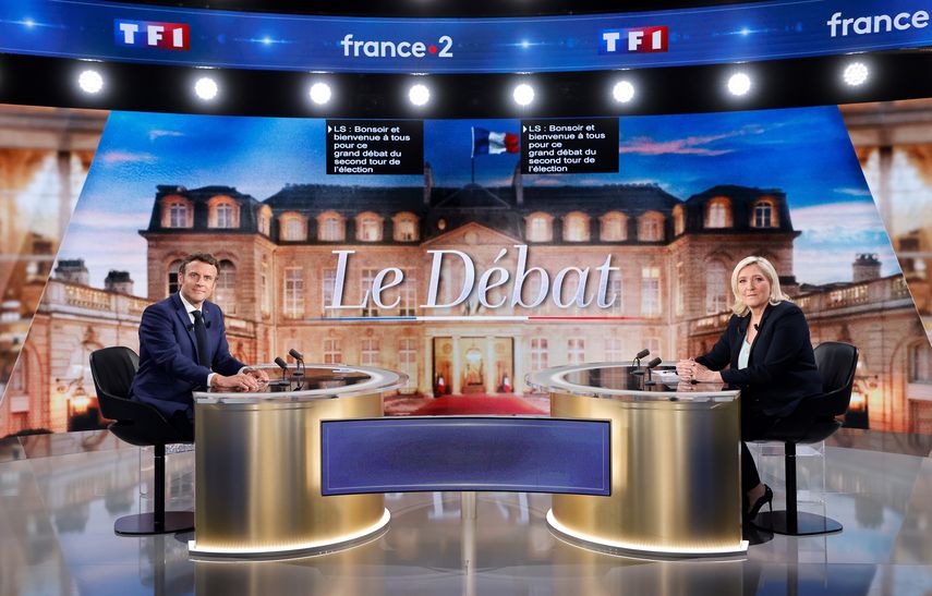 Debate entre Emmanuel y Marine Le Pen