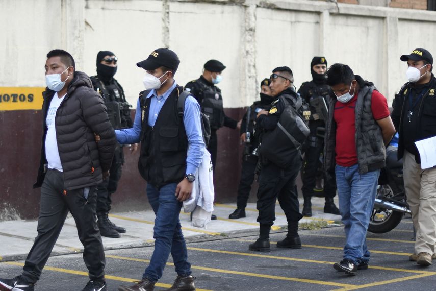 Los mayoría de detenidos fueron llevados a la capital de Guatemala tras la operación que tuvo apoyo de agentes del departamento de Seguridad Interior de Estados Unidos.