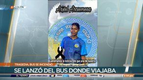 Menor de 17 años murió tras lanzarse de bus incendiado en Colón