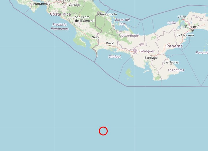 Sismo registrado en Coiba&nbsp;