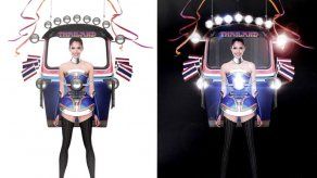 El icónico tuk-tuk tailandés inspira vestido para acudir a Miss Universo