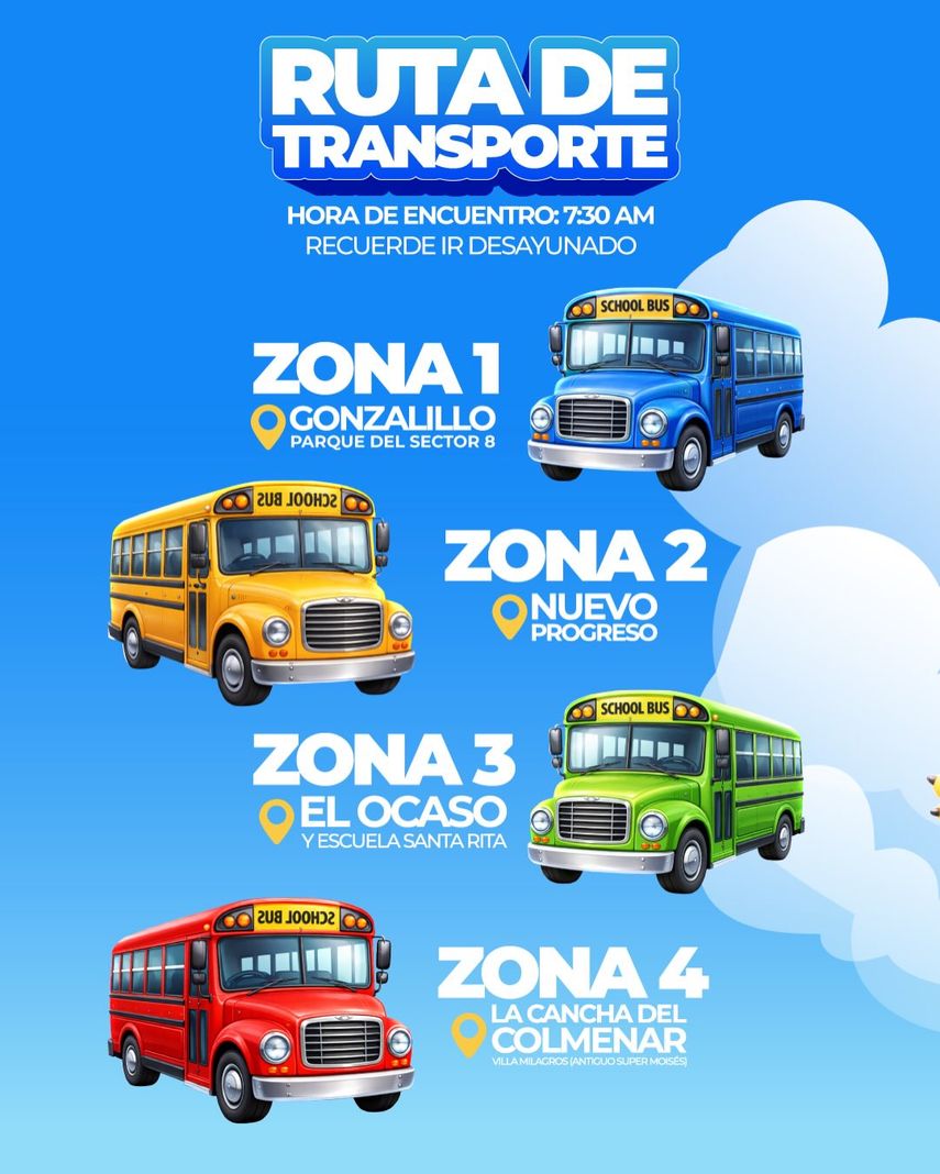 Buses gratis en diferentes puntos. Buses gratis en diferentes puntos.