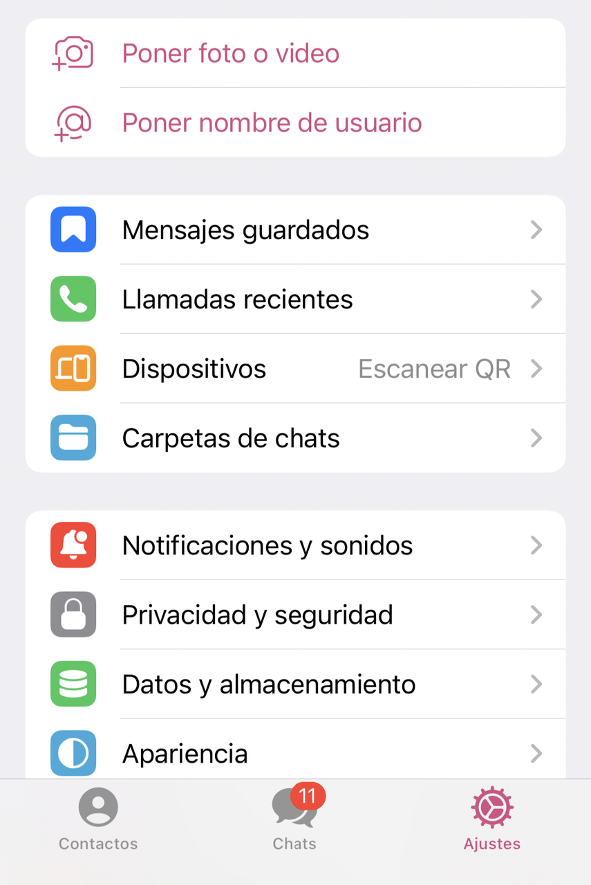 Ve a datos de almacenamiento.