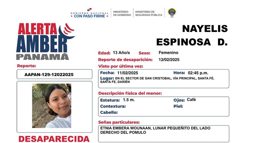 Activan Alerta Amber por desaparición de Nayelis Espinosa D.