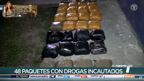 Policía Nacional Incauta tres sacos con 48 paquetes de droga. Policía Nacional Incauta tres sacos con 48 paquetes de droga.