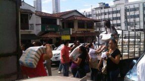 Contingente de víveres llega a Colón