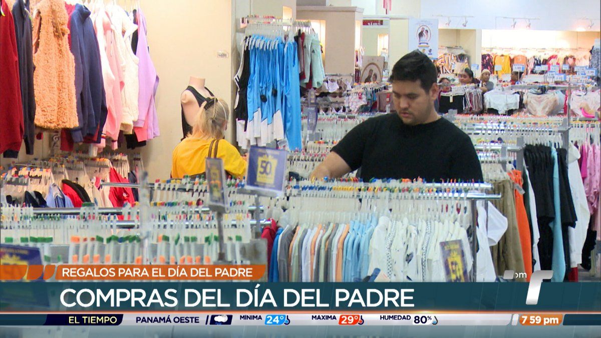 Panameños acuden a comercios por los regalos del Día del Padre Panameños acuden a comercios por los regalos del Día del Padre