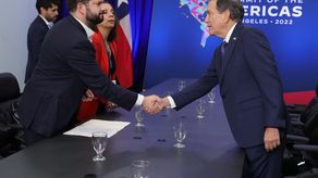 El presidente de Chile, Gabriel Boric, y de Panamá, Laurentino Cortizo.