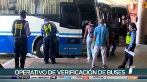 ATTT realiza operativo de verificación de buses en Terminal de Transporte de Albrook
