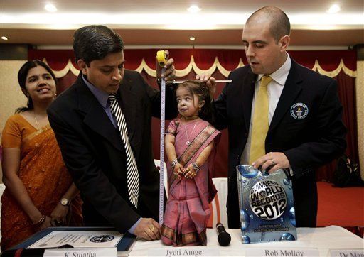 Mujer más pequeña del mundo quiere ser actriz de Bollywood