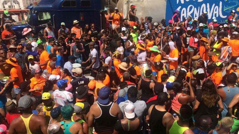 Calle Arriba de Las Tablas el lunes de Carnaval