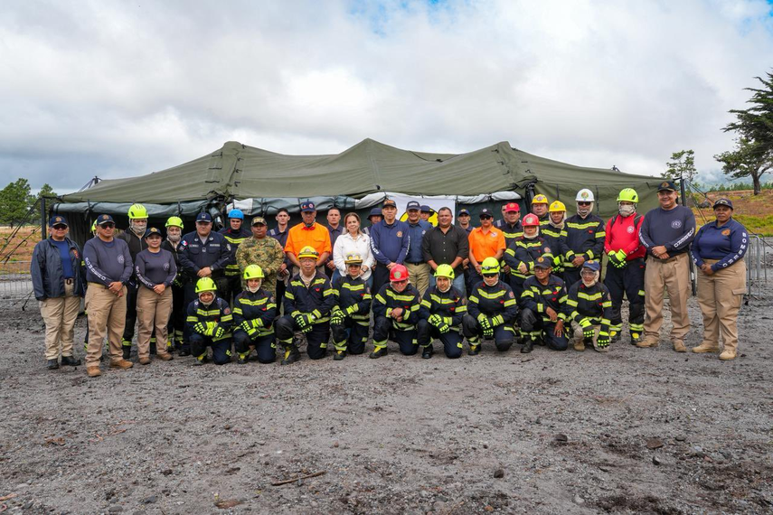 Sinaproc y Bomberos realizan simulacro de incendio