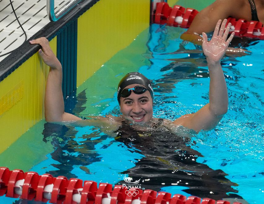 Emily Santos gana medalla de plata en los 200 metros pecho en los Juegos Panamericanos Junior 2025.&nbsp;