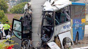 Cuatro muertos en España al impactar un autobús contra una columna