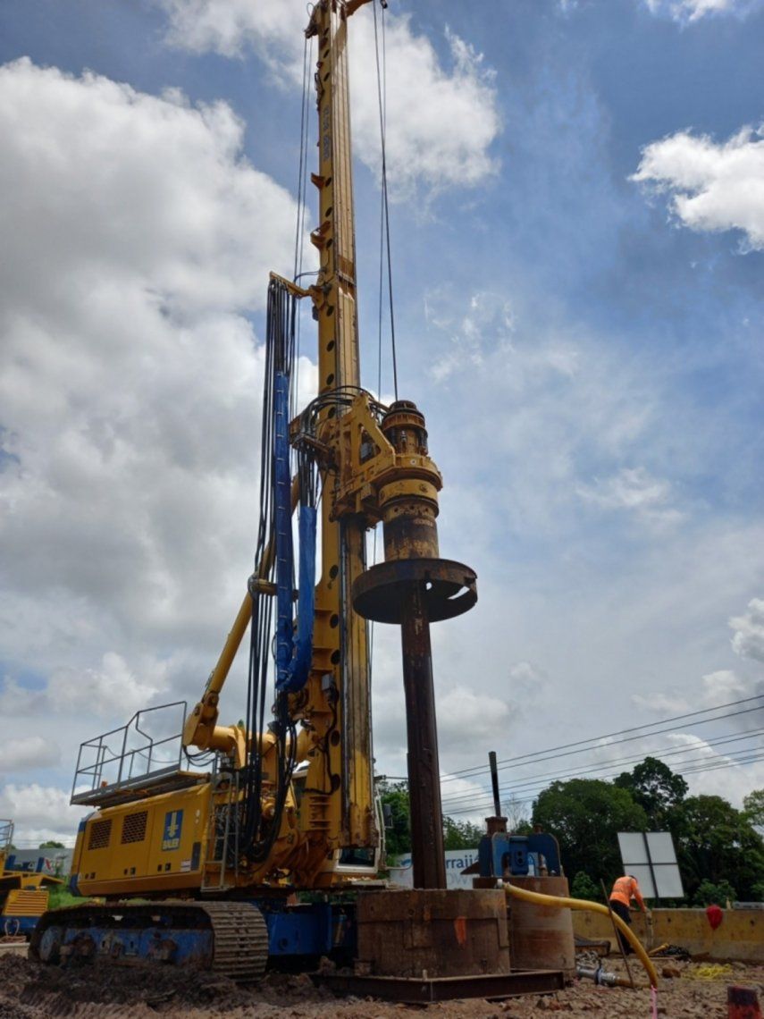 Prueba de carga de pilotes del Metro de Panamá.