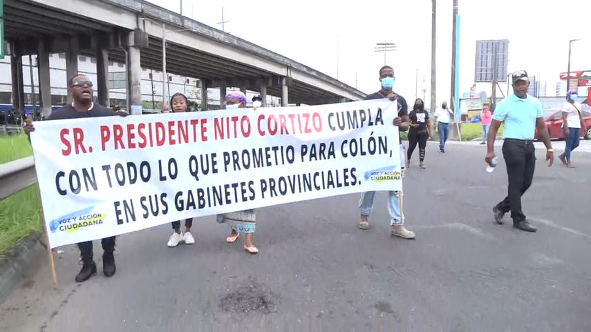 Imagen de una manifestación realizada en la provincia de Colón en octubre de 2021.