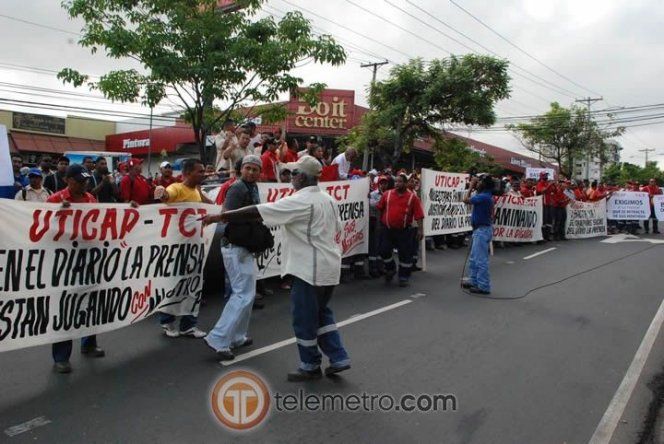 TCT protesta frente a La Prensa