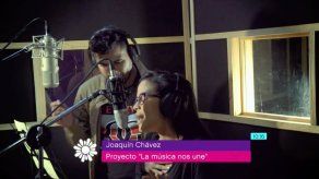 Joaquín Chávez y Kiara Pérez juntos en proyecto La música nos une
