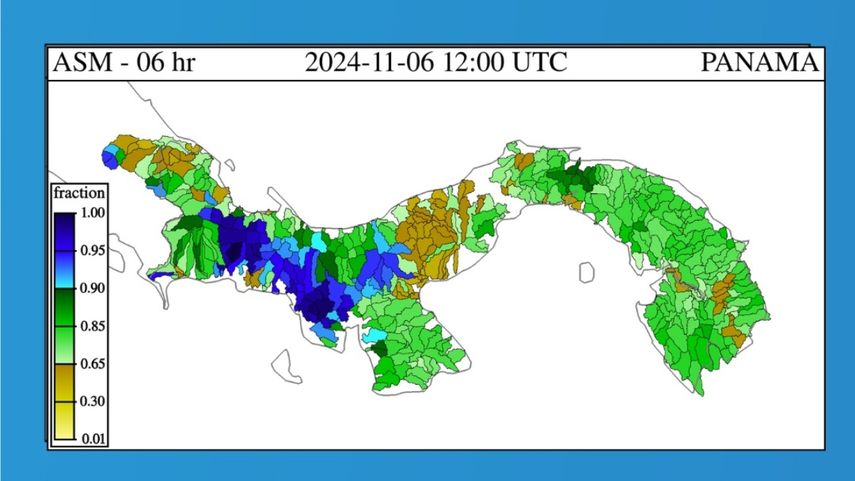 IMHPA informa que el Mapa de Saturación de Suelo.