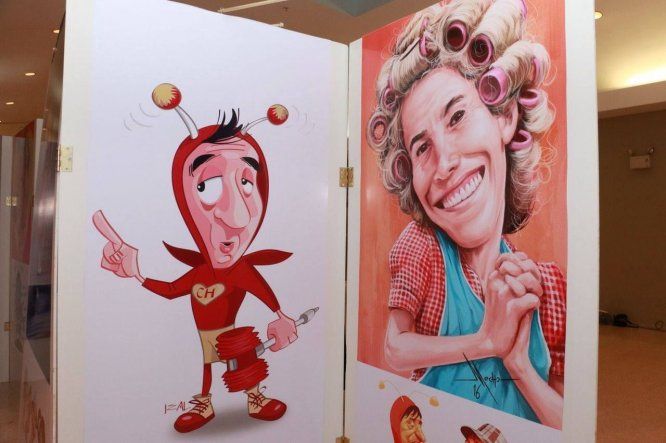 Florinda Meza celebra con caricaturistas en Panamá