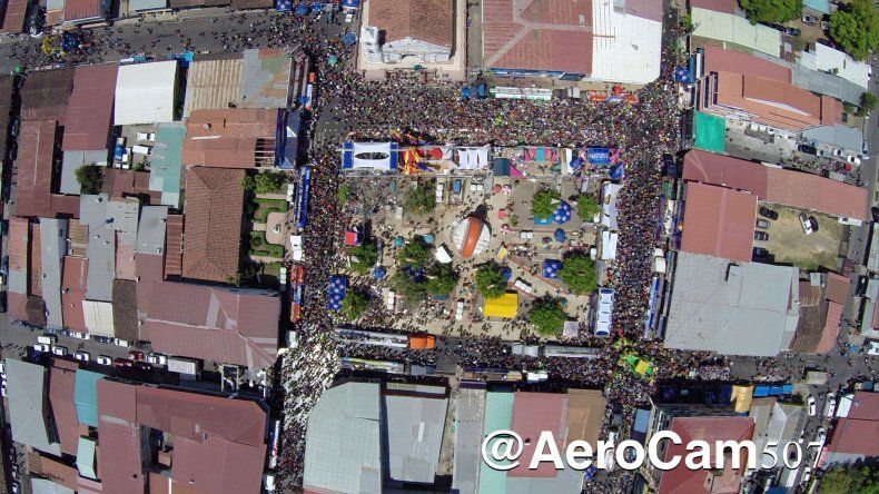 Imágenes aéreas del primer día de culecos en Las Tablas