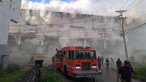 Vista de la zona del incendio en Colón.&nbsp;