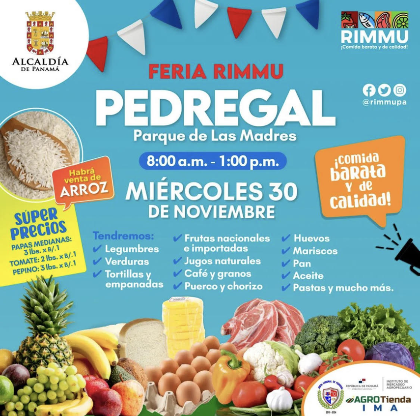 Agroferia en Pedregal mañana 30 de noviembre.