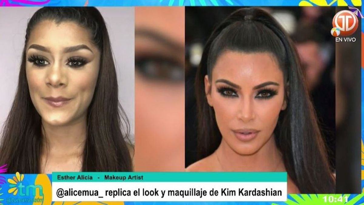 Look y maquillaje al estilo de Kim Kardashian